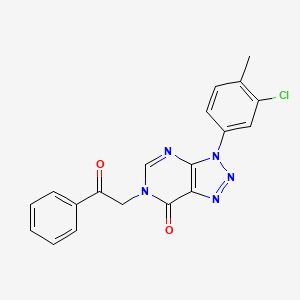 molecular formula C19H14ClN5O2 B2506512 3-(3-Chloro-4-méthylphényl)-6-phénacyltriazolo[4,5-d]pyrimidin-7-one CAS No. 872594-41-7