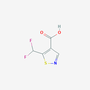 molecular formula C5H3F2NO2S B2506515 5-(Difluoromethyl)-1,2-thiazole-4-carboxylic acid CAS No. 2248412-71-5