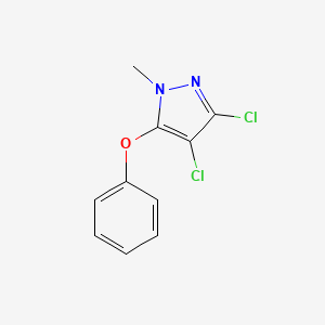 molecular formula C10H8Cl2N2O B2506518 3,4-Dichloro-1-Methyl-5-Phenoxy-1H-Pyrazole CAS No. 318238-15-2