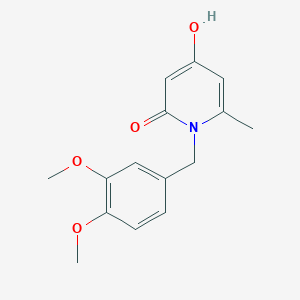 molecular formula C15H17NO4 B2506520 1-(3,4-dimethoxybenzyl)-4-hydroxy-6-methylpyridin-2(1H)-one CAS No. 758700-59-3