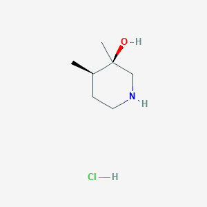 molecular formula C7H16ClNO B2506521 cis-3,4-Dimethylpiperidin-3-OL hcl CAS No. 1951439-19-2; 2008714-21-2