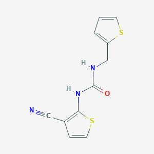 molecular formula C11H9N3OS2 B2506524 1-(3-Cyanothiophen-2-yl)-3-(thiophen-2-ylmethyl)urea CAS No. 1207001-93-1