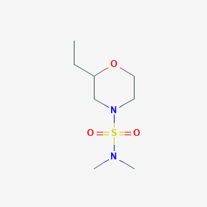 molecular formula C8H18N2O3S B2506527 2-ethyl-N,N-dimethylmorpholine-4-sulfonamide CAS No. 1281089-00-6