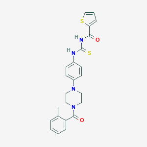 N-[[4-[4-(2-methylbenzoyl)piperazin-1-yl]phenyl]carbamothioyl]thiophene-2-carboxamide