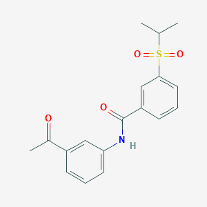 molecular formula C18H19NO4S B2506540 N-(3-acetylphenyl)-3-(isopropylsulfonyl)benzamide CAS No. 919863-98-2