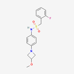 molecular formula C17H19FN2O3S B2506544 1-(2-fluorophenyl)-N-(4-(3-methoxyazetidin-1-yl)phenyl)methanesulfonamide CAS No. 2034355-26-3