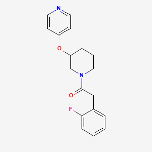 molecular formula C18H19FN2O2 B2506567 2-(2-Fluorophenyl)-1-(3-(pyridin-4-yloxy)piperidin-1-yl)ethanone CAS No. 2034275-54-0