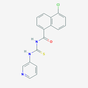 molecular formula C17H12ClN3OS B250658 N-(5-chloro-1-naphthoyl)-N'-(3-pyridinyl)thiourea 