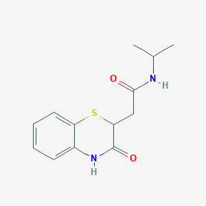molecular formula C13H16N2O2S B2506584 N-isopropyl-2-(3-oxo-3,4-dihydro-2H-benzo[b][1,4]thiazin-2-yl)acetamide CAS No. 433319-75-6