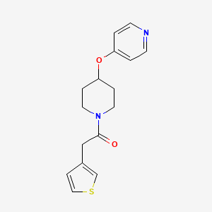 molecular formula C16H18N2O2S B2506586 1-(4-(吡啶-4-氧基)哌啶-1-基)-2-(噻吩-3-基)乙酮 CAS No. 2034301-55-6