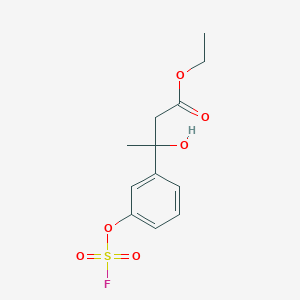 molecular formula C12H15FO6S B2506598 Ethyl 3-(3-fluorosulfonyloxyphenyl)-3-hydroxybutanoate CAS No. 2411263-16-4
