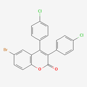 molecular formula C21H11BrCl2O2 B2506602 6-Brom-3,4-bis(4-chlorphenyl)chromen-2-on CAS No. 263364-73-4