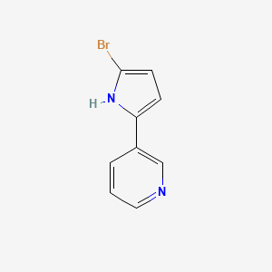 molecular formula C9H7BrN2 B2506603 3-(5-溴-1H-吡咯-2-基)吡啶 CAS No. 1781785-66-7