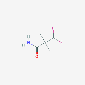 molecular formula C5H9F2NO B2506607 3,3-Difluoro-2,2-dimethylpropanamide CAS No. 1874105-61-9