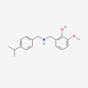 molecular formula C18H23NO2 B2506608 2-{[(4-Isopropylbenzyl)amino]methyl}-6-methoxyphenol CAS No. 1232776-78-1