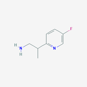 molecular formula C8H11FN2 B2506610 2-(5-Fluoropyridin-2-YL)propan-1-amine CAS No. 1556983-00-6