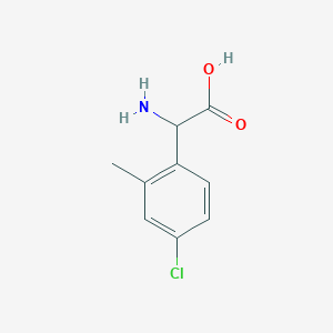 molecular formula C9H10ClNO2 B2506612 2-Amino-2-(4-chloro-2-methylphenyl)acetic acid CAS No. 1270324-06-5