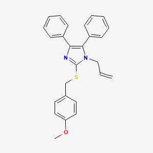 molecular formula C26H24N2OS B2506614 1-allyl-2-[(4-methoxybenzyl)sulfanyl]-4,5-diphenyl-1H-imidazole CAS No. 339277-69-9