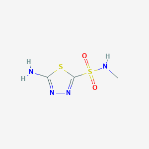 molecular formula C3H6N4O2S2 B2506623 5-amino-N-methyl-1,3,4-thiadiazole-2-sulfonamide CAS No. 1057308-26-5