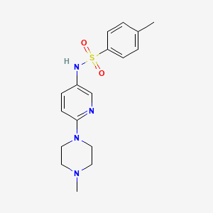 molecular formula C17H22N4O2S B2506624 4-甲基-N-[6-(4-甲基哌嗪基)-3-吡啶基]苯磺酰胺 CAS No. 444151-81-9