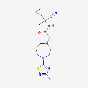 N-(1-cyano-1-cyclopropylethyl)-2-[4-(3-methyl-1,2,4-thiadiazol-5-yl)-1,4-diazepan-1-yl]acetamide