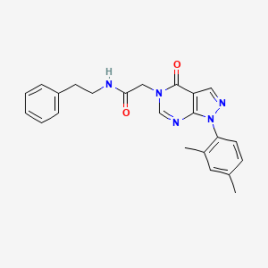 molecular formula C23H23N5O2 B2506646 2-(1-(2,4-二甲苯基)-4-氧代-1H-吡唑并[3,4-d]嘧啶-5(4H)-基)-N-苯乙酰胺 CAS No. 895001-72-6