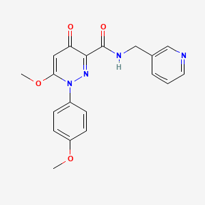 molecular formula C19H18N4O4 B2506656 6-methoxy-1-(4-methoxyphenyl)-4-oxo-N-(pyridin-3-ylmethyl)-1,4-dihydropyridazine-3-carboxamide CAS No. 1251631-87-4