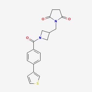 1-((1-(4-(Thiophen-3-yl)benzoyl)azetidin-3-yl)methyl)pyrrolidine-2,5-dione