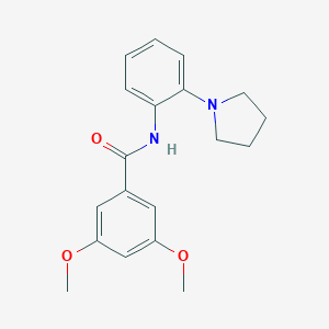 molecular formula C19H22N2O3 B250666 3,5-dimethoxy-N-(2-pyrrolidin-1-ylphenyl)benzamide 
