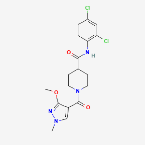 N-(2,4-dichlorophenyl)-1-(3-methoxy-1-methyl-1H-pyrazole-4-carbonyl)piperidine-4-carboxamide