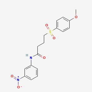 molecular formula C17H18N2O6S B2506671 4-((4-甲氧基苯基)磺酰基)-N-(3-硝基苯基)丁酰胺 CAS No. 941967-90-4