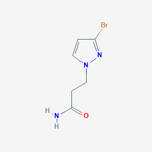 molecular formula C6H8BrN3O B2506673 3-(3-溴-1H-吡唑-1-基)丙酰胺 CAS No. 1849305-12-9