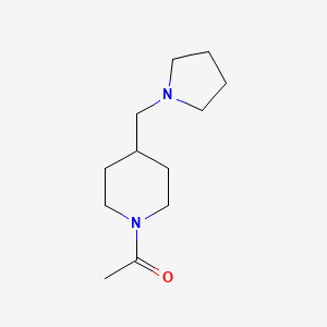 molecular formula C12H22N2O B2506675 1-(4-(Pyrrolidin-1-ylmethyl)piperidin-1-yl)ethanone CAS No. 1457913-23-3