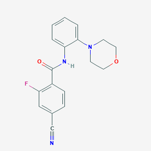 molecular formula C18H16FN3O2 B250668 4-cyano-2-fluoro-N-(2-morpholin-4-ylphenyl)benzamide 