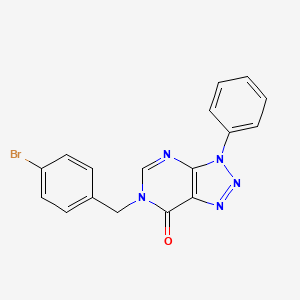 molecular formula C17H12BrN5O B2506686 6-(4-bromobenzyl)-3-phenyl-3H-[1,2,3]triazolo[4,5-d]pyrimidin-7(6H)-one CAS No. 863018-70-6