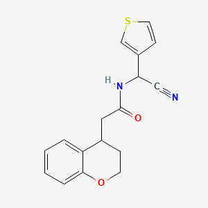 N-[Cyano(thiophen-3-yl)methyl]-2-(3,4-dihydro-2H-chromen-4-yl)acetamide