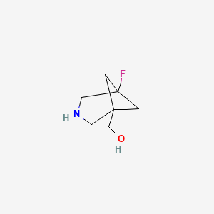 molecular formula C7H12FNO B2506693 (5-氟-3-氮杂双环[3.1.1]庚-1-基)甲醇 CAS No. 2375269-44-4