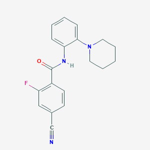 4-cyano-2-fluoro-N-(2-piperidin-1-ylphenyl)benzamide