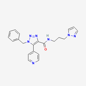 N-(3-(1H-pyrazol-1-yl)propyl)-1-benzyl-5-(pyridin-4-yl)-1H-1,2,3-triazole-4-carboxamide