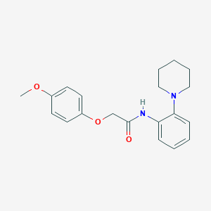 molecular formula C20H24N2O3 B250672 2-(4-methoxyphenoxy)-N-(2-piperidin-1-ylphenyl)acetamide 