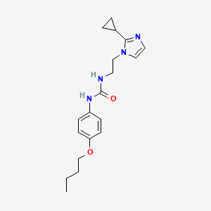 molecular formula C19H26N4O2 B2506723 1-(4-丁氧基苯基)-3-(2-(2-环丙基-1H-咪唑-1-基)乙基)脲 CAS No. 2034452-64-5