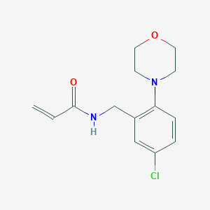 molecular formula C14H17ClN2O2 B2506724 N-[(5-Chloro-2-morpholin-4-ylphenyl)methyl]prop-2-enamide CAS No. 2305401-52-7