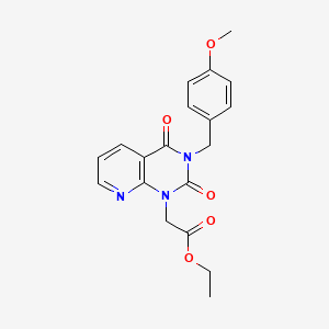 molecular formula C19H19N3O5 B2506736 乙酸[3-(4-甲氧基苄基)-2,4-二氧代-3,4-二氢吡啶并[2,3-d]嘧啶-1(2H)-基]酯 CAS No. 902966-08-9