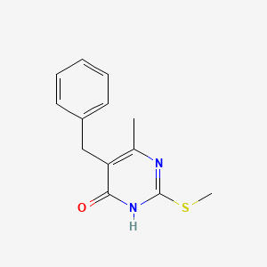 molecular formula C13H14N2OS B2506739 5-苄基-6-甲基-2-甲硫基-1H-嘧啶-4-酮 CAS No. 54855-88-8