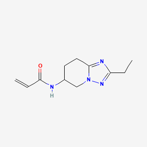 molecular formula C11H16N4O B2506740 N-(2-Ethyl-5,6,7,8-tetrahydro-[1,2,4]triazolo[1,5-a]pyridin-6-yl)prop-2-enamide CAS No. 2179723-55-6