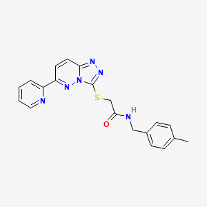 molecular formula C20H18N6OS B2506749 N-(4-methylbenzyl)-2-((6-(pyridin-2-yl)-[1,2,4]triazolo[4,3-b]pyridazin-3-yl)thio)acetamide CAS No. 891105-77-4