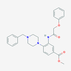 Methyl 4-(4-benzyl-1-piperazinyl)-3-[(phenoxyacetyl)amino]benzoate