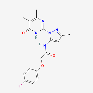 N-(1-(4,5-dimethyl-6-oxo-1,6-dihydropyrimidin-2-yl)-3-methyl-1H-pyrazol-5-yl)-2-(4-fluorophenoxy)acetamide