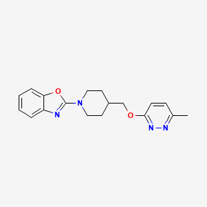 2-(4-{[(6-Methylpyridazin-3-yl)oxy]methyl}piperidin-1-yl)-1,3-benzoxazole