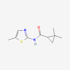 molecular formula C10H14N2OS B2506767 2,2-dimethyl-N-(5-methylthiazol-2-yl)cyclopropane-1-carboxamide CAS No. 2310083-24-8